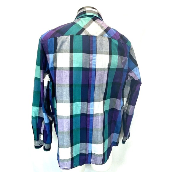 Threads & Heirs Plaid Shirt Men's Size X-Large Multicolor Long Sleeve Button Up - Picture 5 of 10